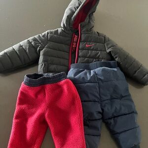 Nike Red Fleece Sweatpants Cozy Winter Wear